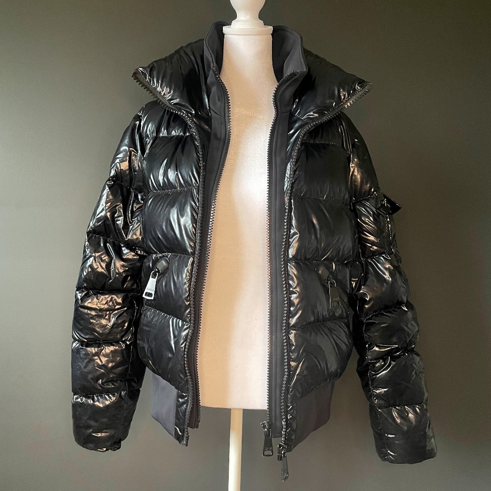 SAM New York Black Down Puffer Jacket Sz Medium